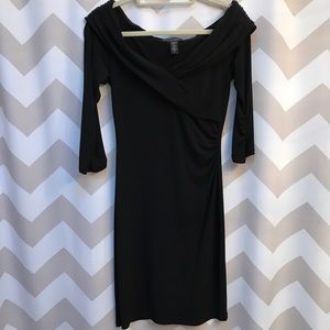 Elegant Off-the-Shoulder black dress by Laundry